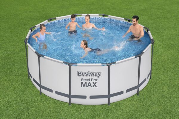 Bestway 56420 3 Set Piscine Hors Terre Steel Pro Max Rond de 366 x 122 cm