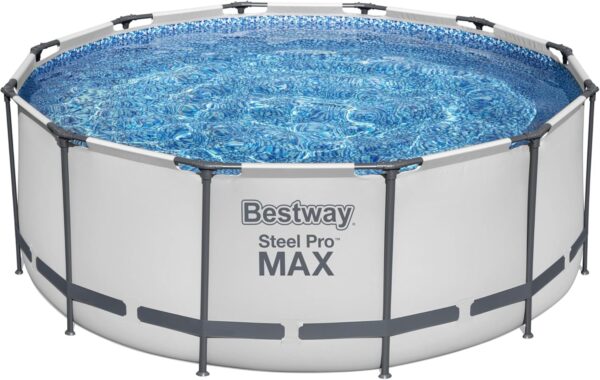 Bestway 56420 3 Set Piscine Hors Terre Steel Pro Max Rond de 366 x 122 cm