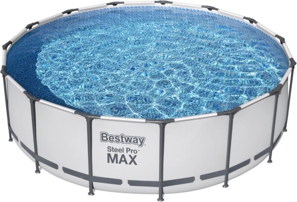 Bestway 56438 Piscine hors sol Steel Pro Max™ diamètre 457 x 122 cm filtre à cartouche bâche échelle
