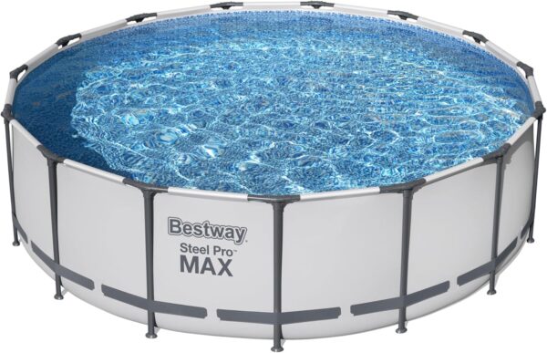 Bestway 56438 Piscine hors sol Steel Pro Max™ diamètre 457 x 122 cm filtre à cartouche bâche échelle