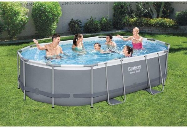Bestway 56448 3 Piscine hors sol en acier à haute tension 488x305x107 cm