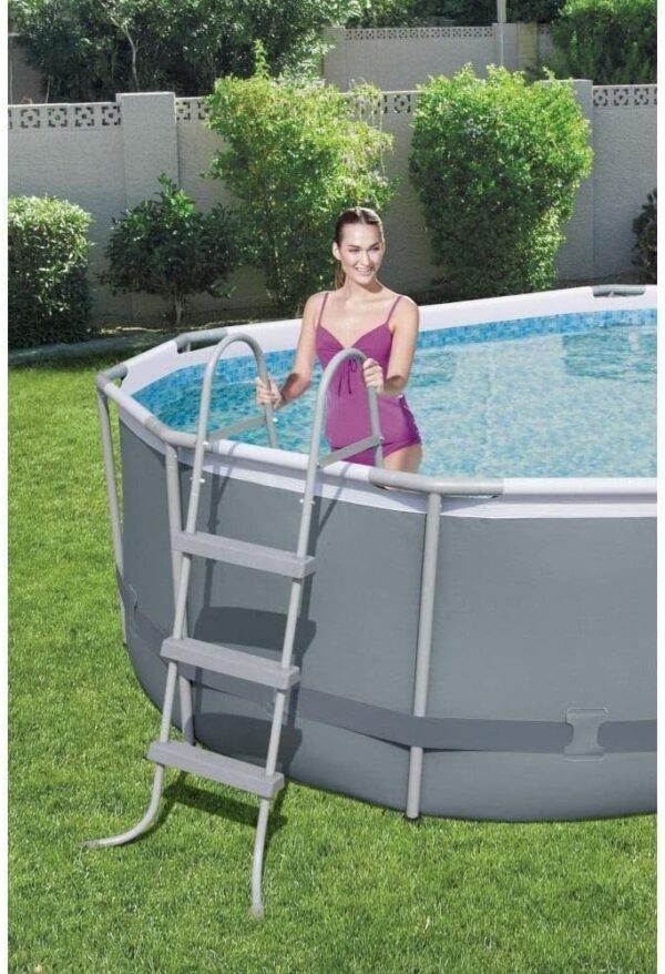Bestway 56448 3 Piscine hors sol en acier à haute tension 488x305x107 cm