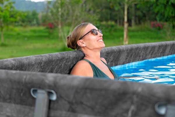 Bestway Kit Piscine Hors Sol rectangulaire APX 365 549 cm x 274 cm x 132 cm Gris foncé