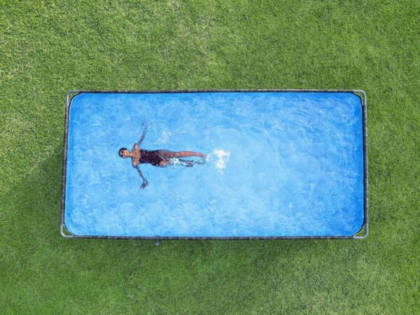 Bestway Kit Piscine Hors Sol rectangulaire APX 365 549 cm x 274 cm x 132 cm Gris foncé