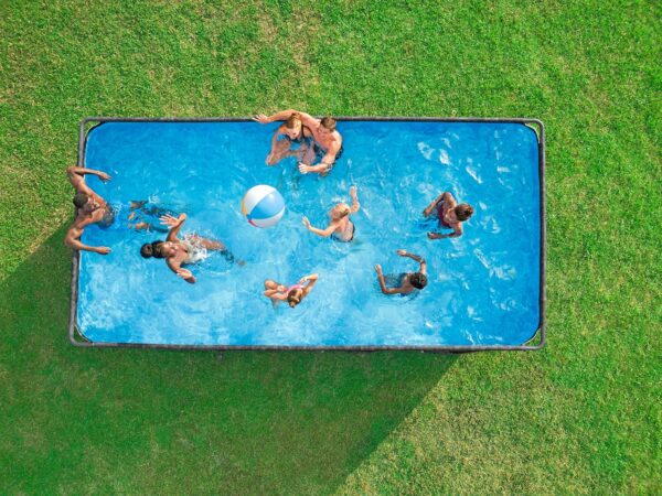 Bestway Kit Piscine Hors Sol rectangulaire APX 365 549 cm x 274 cm x 132 cm Gris foncé