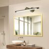Desk Lamp Lampe de Miroir LED rétro pour Salle de Bain, éclairage Avant de Miroir de Bain Vintage 4000 K, lumières Noires pour Miroir de courtoisie avec Fonction réglable, pour... – Image 3