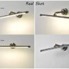 Desk Lamp Lampe de Miroir LED rétro pour Salle de Bain, éclairage Avant de Miroir de Bain Vintage 4000 K, lumières Noires pour Miroir de courtoisie avec Fonction réglable, pour... – Image 7