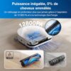 ECOVACS Aspirateur Robot DEEBOT X5 Omni, Robot Aspirateur Laveur avec Station, 12800Pa, ZeroTangle, Nettoyage Humide adaptatif TruEdge, Lavage à l'eau Chaude à 70°C, Levage des... – Image 3