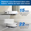 ECOVACS Aspirateur Robot DEEBOT X5 Omni, Robot Aspirateur Laveur avec Station, 12800Pa, ZeroTangle, Nettoyage Humide adaptatif TruEdge, Lavage à l'eau Chaude à 70°C, Levage des... – Image 4