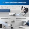 ECOVACS Aspirateur Robot DEEBOT X5 Omni, Robot Aspirateur Laveur avec Station, 12800Pa, ZeroTangle, Nettoyage Humide adaptatif TruEdge, Lavage à l'eau Chaude à 70°C, Levage des... – Image 6