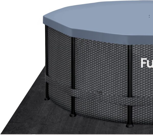 FUNSICLE Piscine Tubulaire Hors Sol Ronde Ø 366M X H122M Modèle Oasis Pool Livrée avec Épurateur Échelle Kit dentretien Bâche et Tapis Coloris Noir Tressé