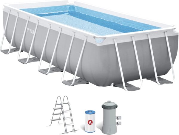 Intex kit Piscine Prism Frame rectangulaire Angulaire Tubulaire l 400 x l 200 x h 100m