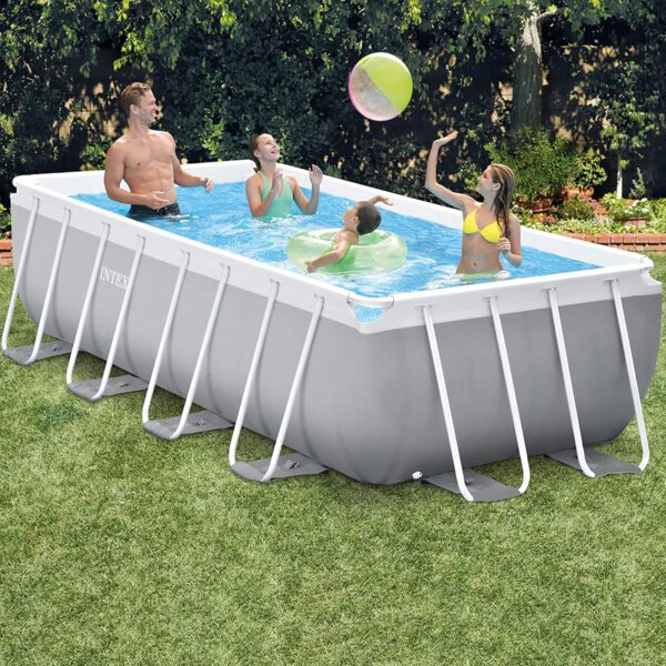 Intex kit Piscine Prism Frame rectangulaire Angulaire Tubulaire l 400 x l 200 x h 100m