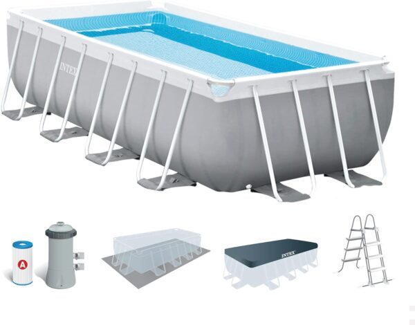 Intex kit Piscine Prism Frame rectangulaire Angulaire Tubulaire l 400 x l 200 x h 100m