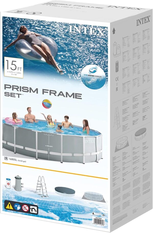 Intex kit Piscine Prism Frame Ronde Tubulaire ø 457 x h 122m