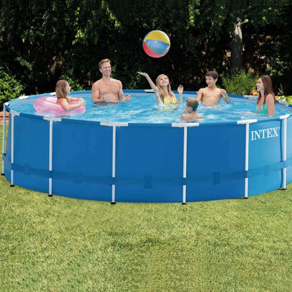 Intex kit piscinette Metal Frame Ronde Tubulaire ø 457 x h 122m