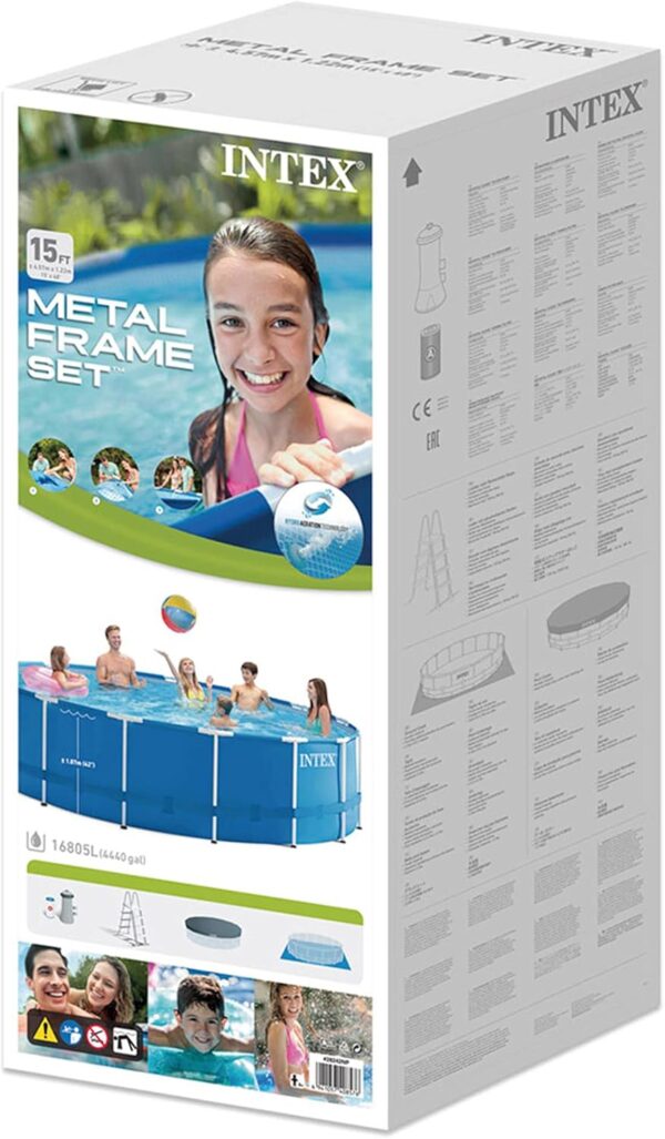 Intex kit piscinette Metal Frame Ronde Tubulaire ø 457 x h 122m