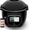 Moulinex Cookeo Touch Wifi Multicuiseur intelligent, Cuve 6 L, Haute pression, Guide pas à pas, 250 recettes intégrées, Application Moulinex CE902800, Noir