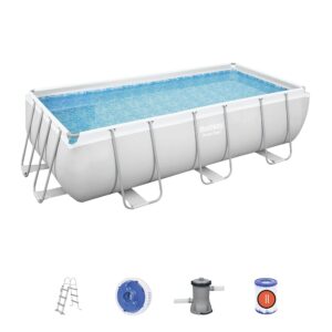 Piscine Hors Sol 404 x 201 x 100 cm BESTWAY Rectangulaire Power Steel™ Piscine Tubulaire