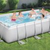 Piscine Hors Sol 404 x 201 x 100 cm BESTWAY Rectangulaire Power Steel™ Piscine Tubulaire