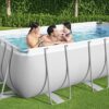 Piscine Hors Sol 404 x 201 x 100 cm BESTWAY Rectangulaire Power Steel™ Piscine Tubulaire
