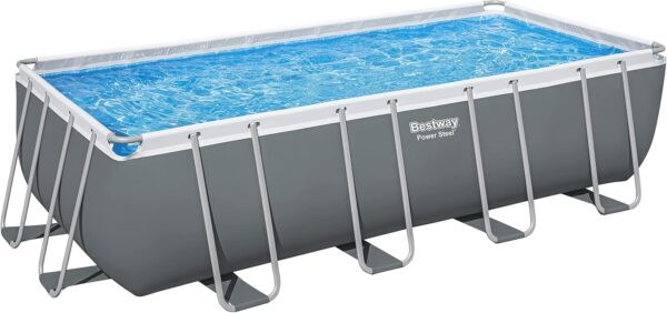 Piscine Hors Sol Rectangle BESTWAY Power Steel™ 549 x 274 x 132 cm avec Filtre à Sable échelle bâche