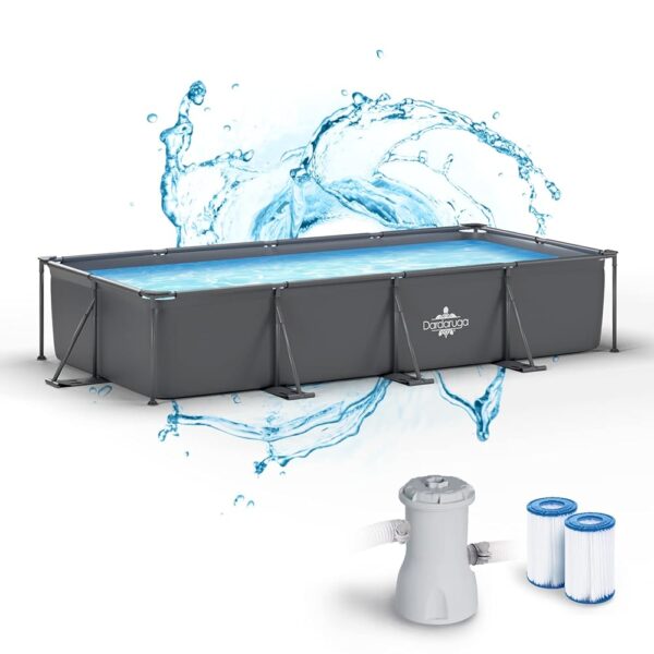 Piscine Tubolaire Hors Sol 450 x 220 x 84 cm + Pompe Filtre économie dénergie + 2 Cartouches Filtres Modèle GALAPAGOS Brand et Assistance Italienne Matériaux Premiers Liner
