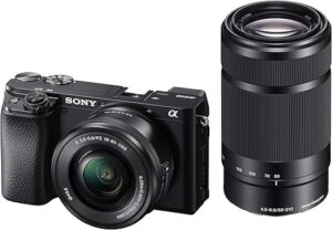 Sony Alpha 6100 | Appareil Photo Numérique Hybride APS-C en kit Objectifs Zoom E 16-50mm f/3.5-5.6 PZ OSS et E 55-210mm f/4.5-6.3 OSS ( AF en 0.02s, Suivi des Yeux, Vidéo 4K,...