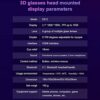 xoxivo Casque RV, Lunettes Rétine Super Intelligentes, Casques Réalité Virtuelle 3D VR, VR Panoramiques Verre Intelligent, Expérience Cran Géant IMAX Monté Tête, Mobiles Metaverse – Image 7