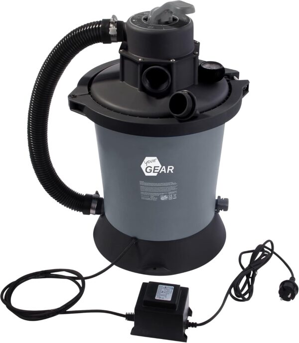 your GEAR SFP PRO 3028 Lh Système de filtration à sable pour piscine Pompe de piscine 3 m³h + Valve 6 voies + Certifié GS