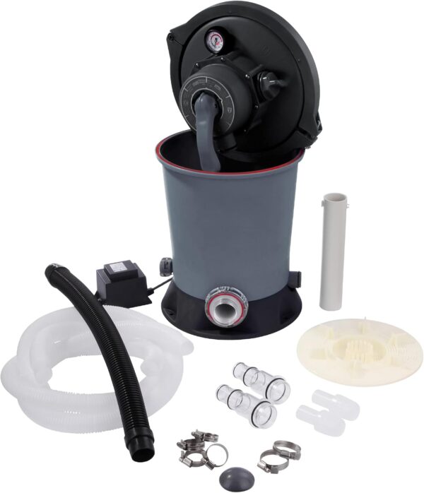 your GEAR SFP PRO 3028 Lh Système de filtration à sable pour piscine Pompe de piscine 3 m³h + Valve 6 voies + Certifié GS